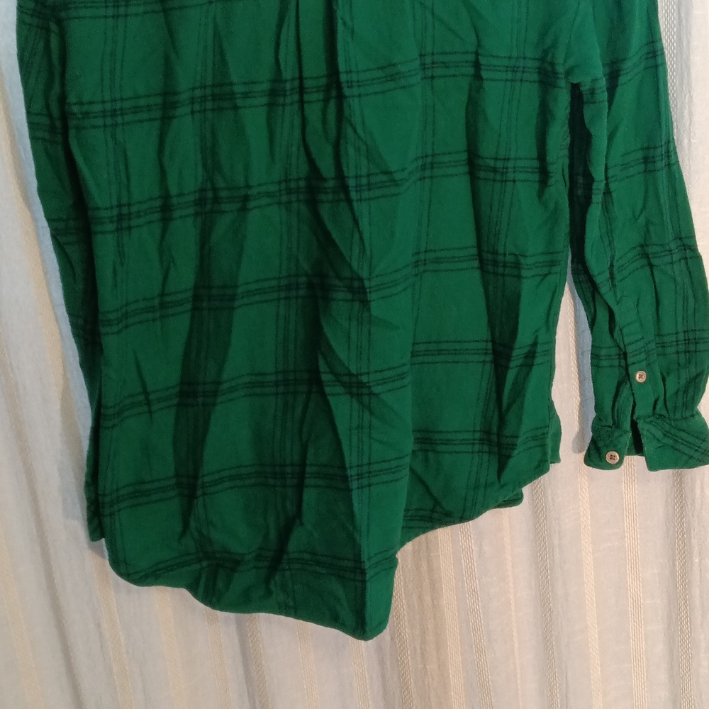 Style & Co. Emerald Green Plaid Button-Down Shirt - Picture 6 of 7